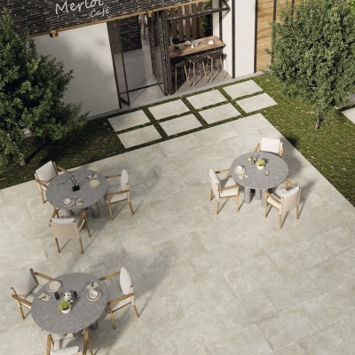 Merlot Bone 600x600mm Porcelain Paving Slabs – Pallet Pack